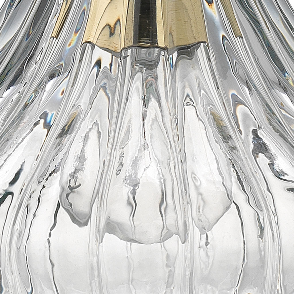 Isabella Carafe Pendant In Clear Glass With Brass Hardware