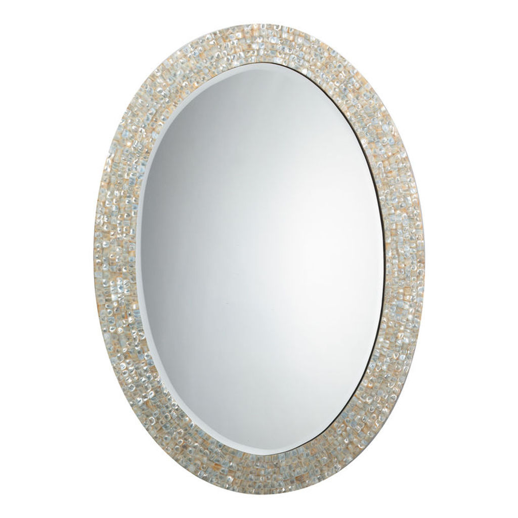Preview image for Large Oval Mirror In Mother Of Pearl