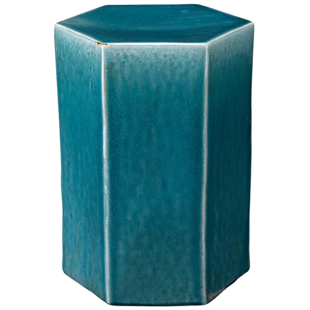 Large Porto Side Table In Azure Ceramic