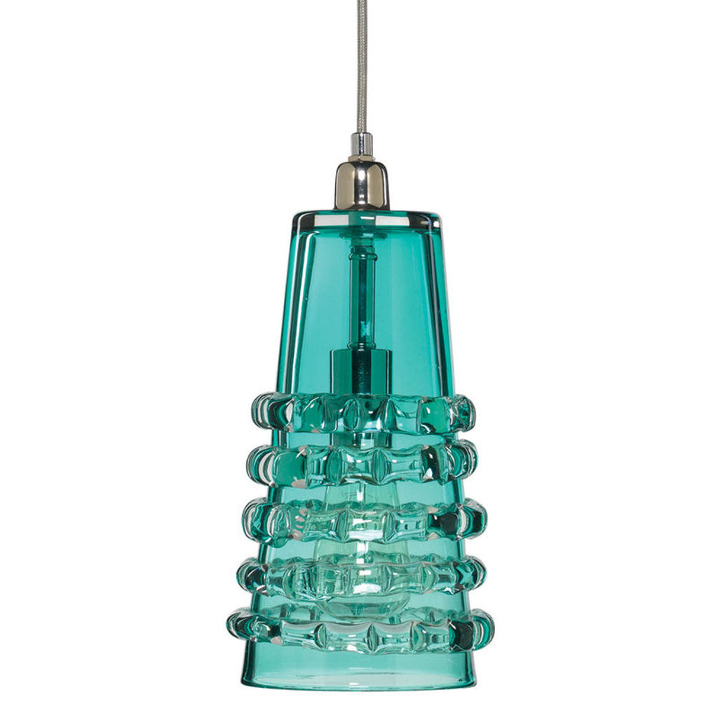 Preview image for Long Ribbon Pendant In Lake Blue Glass