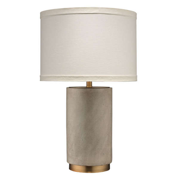 Mortar Table Lamp In Cement And Brass