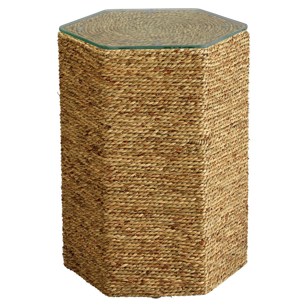Jamie Young Peninsula Side Table In Natural Sea Grass