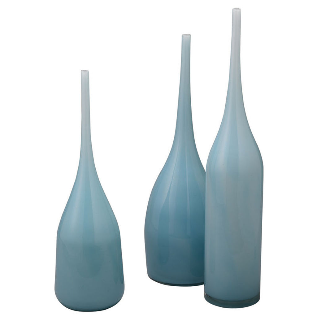 Preview image for Pixie Decorative Vases In Periwinkle Blue Glass (Set Of 3)