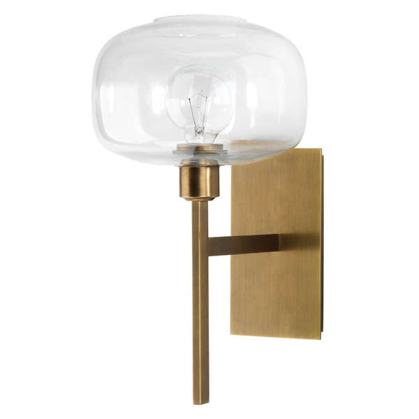 Scando Mod Sconce In Antique Brass