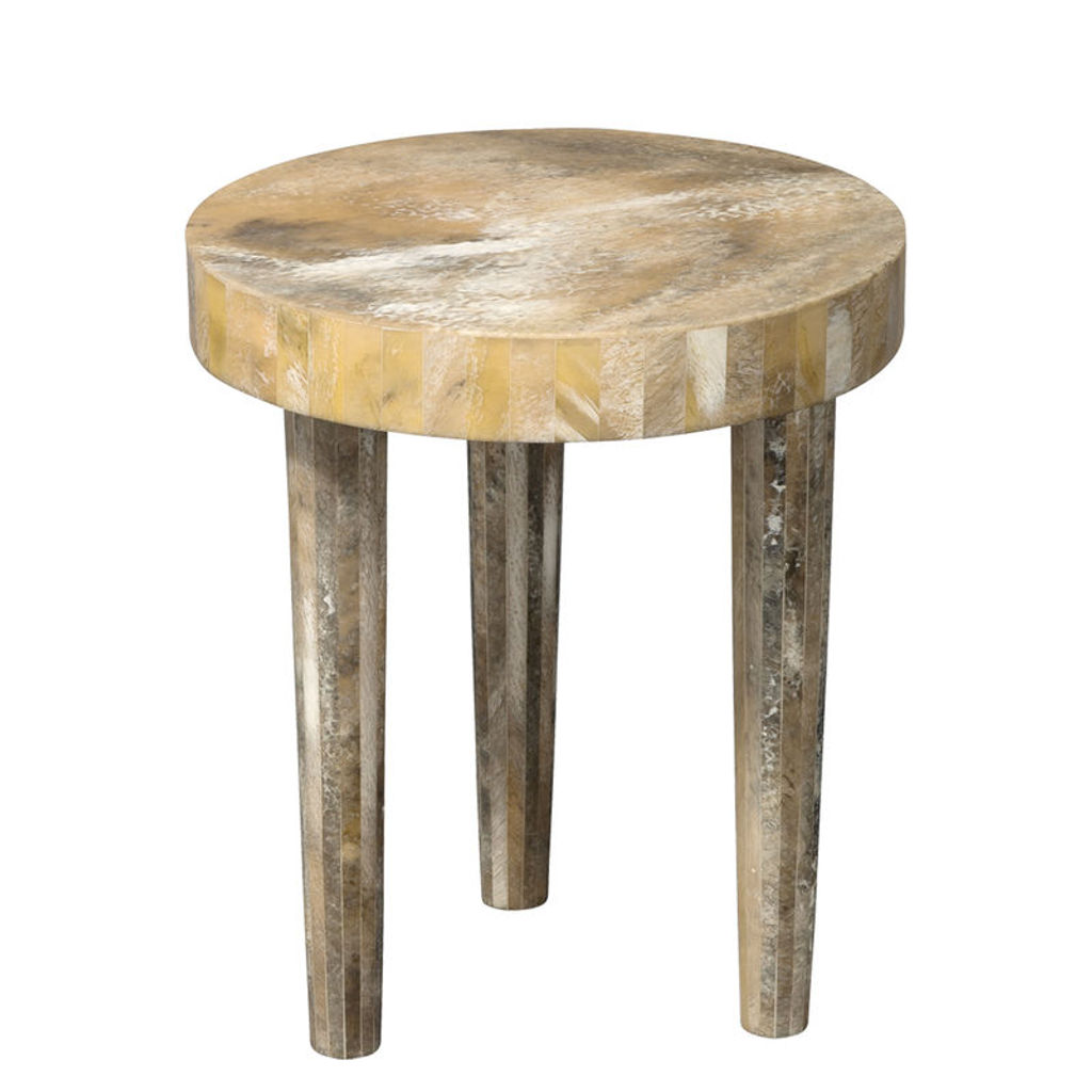 Jamie Young Small Artemis Side Table In Pearl Resin