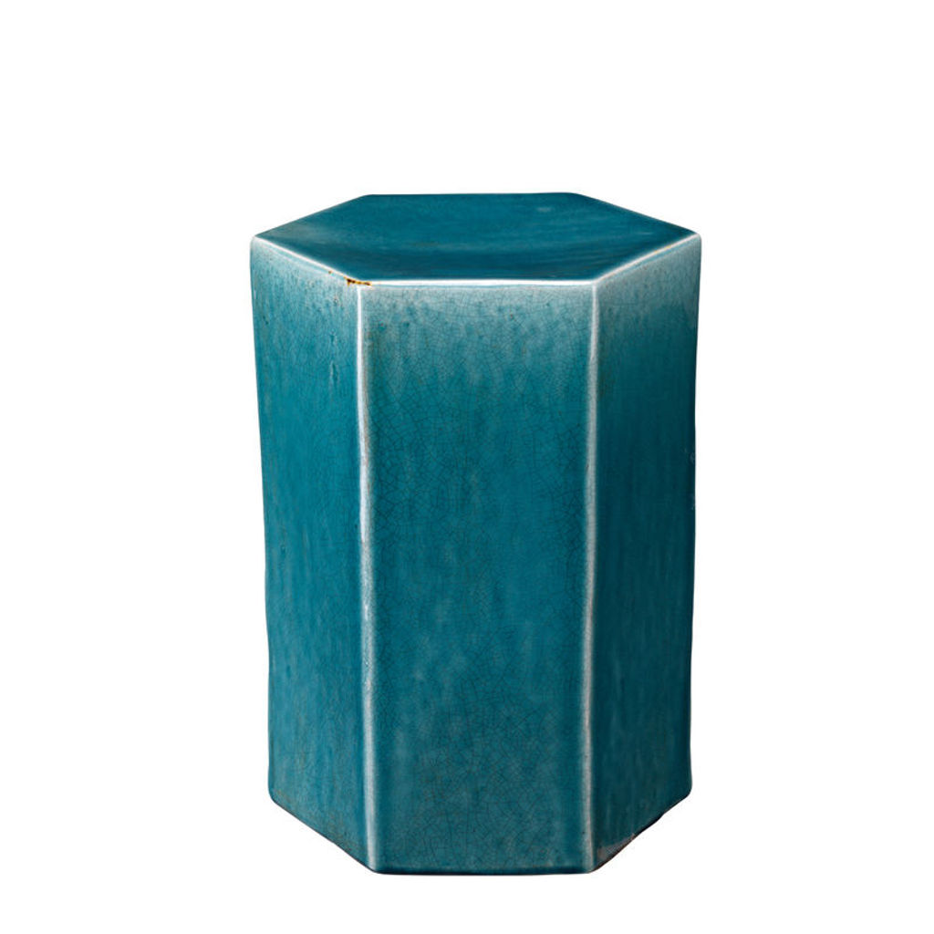 Azure Ceramic Side Table