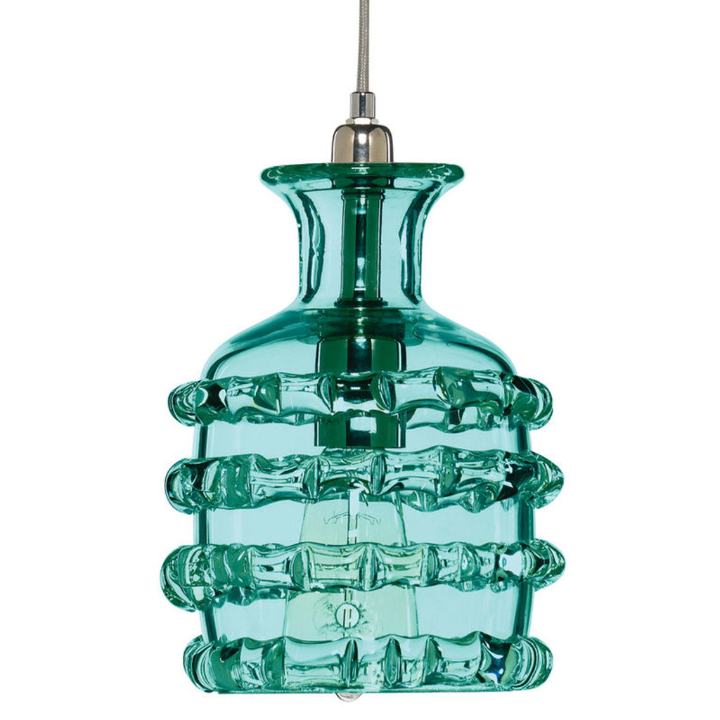Preview image for Small Ribbon Pendant In Lake Blue Glass