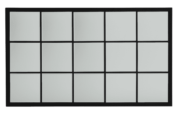 Tribecca Mirror In Black Metal & Beveled Glass