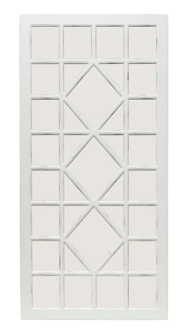 Virginia Mirror In Ivory Painted Wood