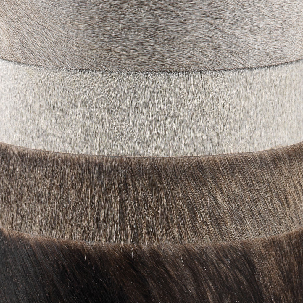 Winslow Table Lamp In White, Light Grey & Dark Grey Hide