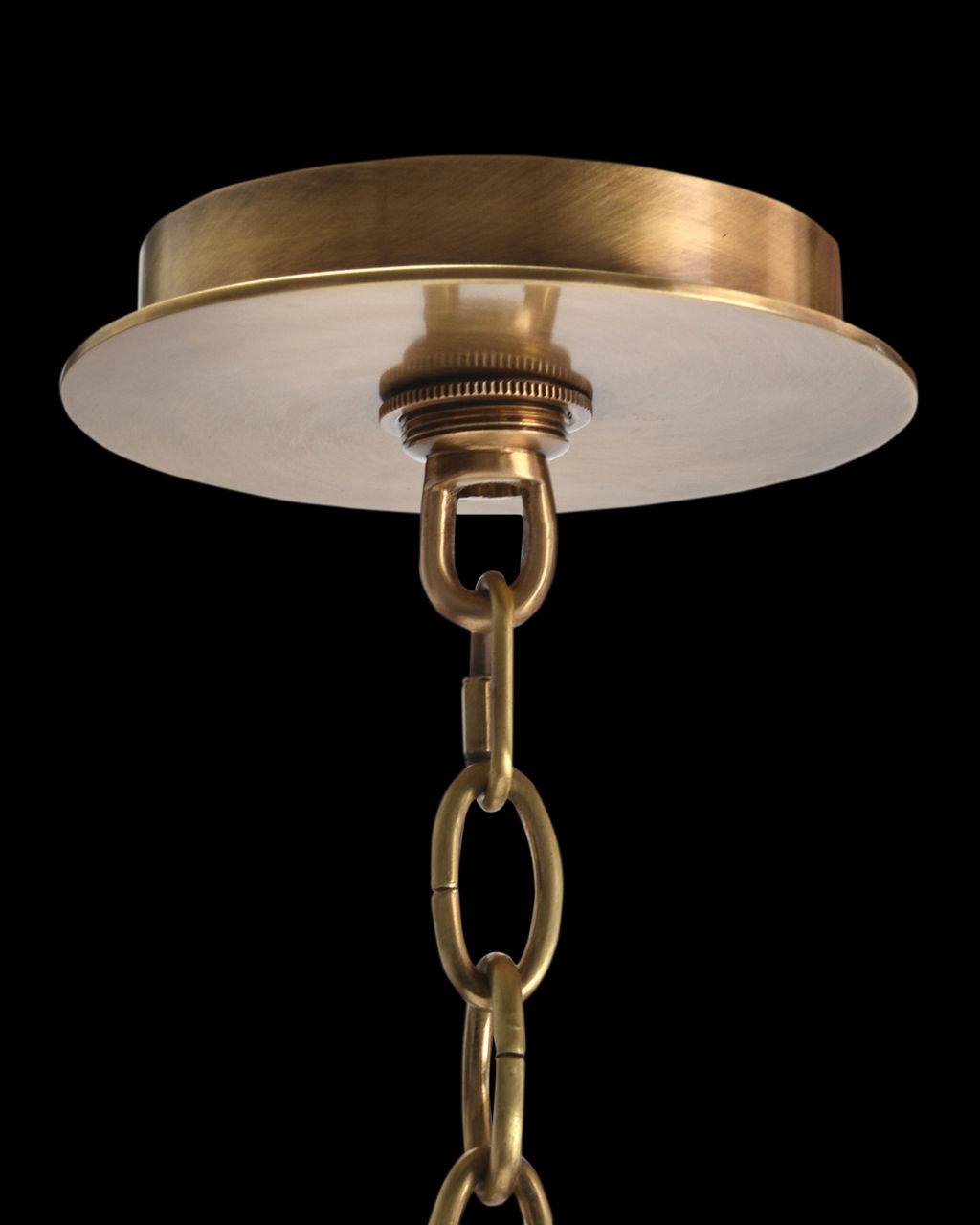 Acrylic And Brass Ten-Light Chandelier