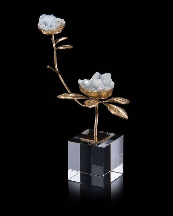 Double Celestite Blooms