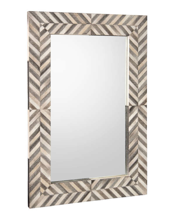 Hair On Hide Framed Mirror
