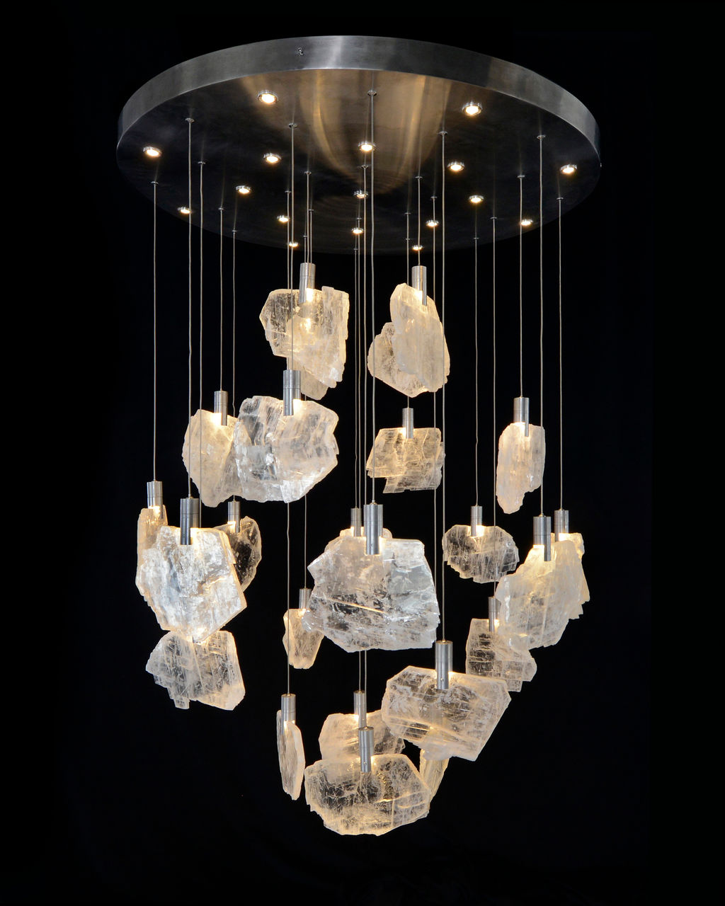 Preview image for Moonlight Sonata: Selenite Pane Forty-One-Light Pendant Chandelier