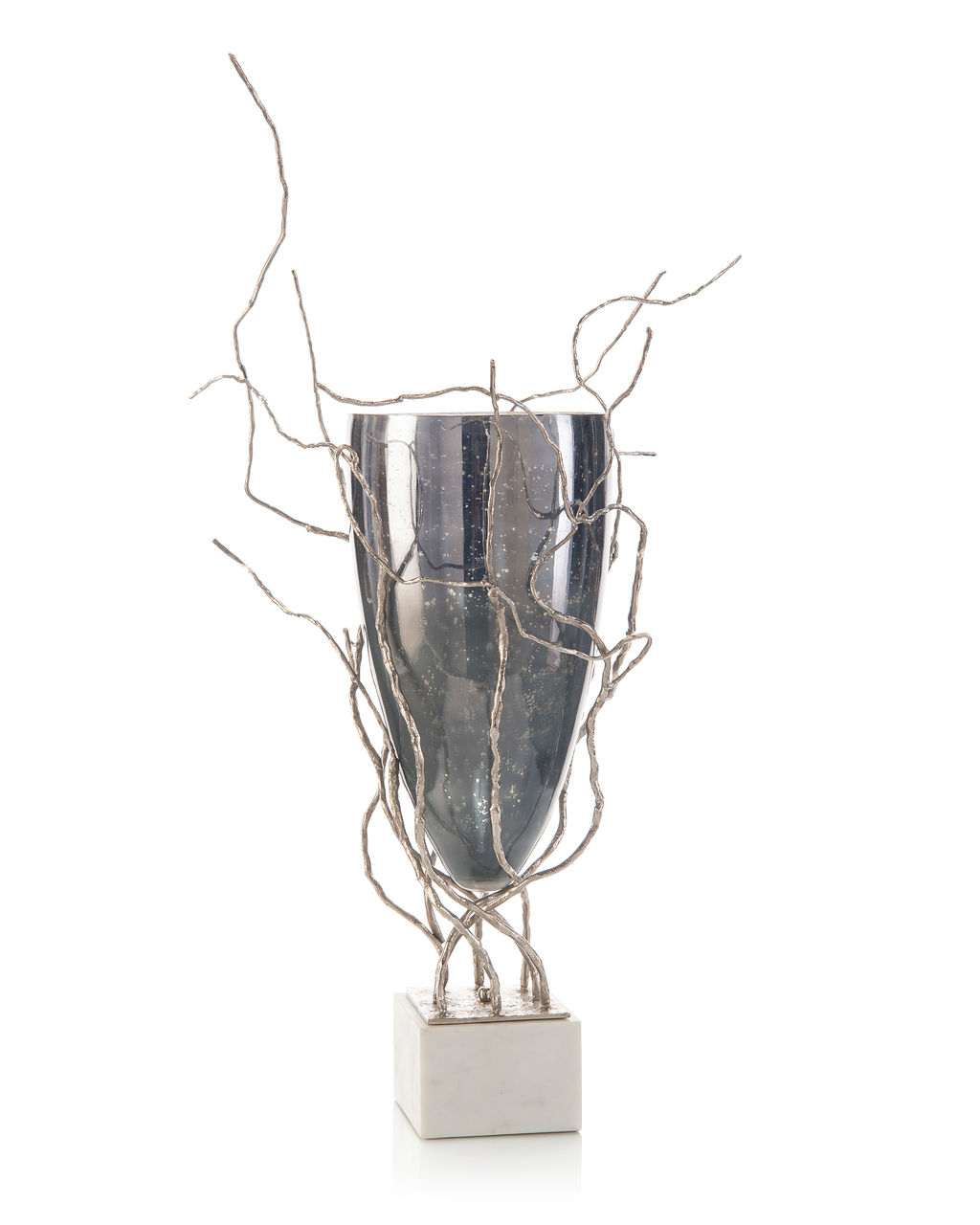 Preview image for Profusion Of Saplings In Nickel With Glass Vase