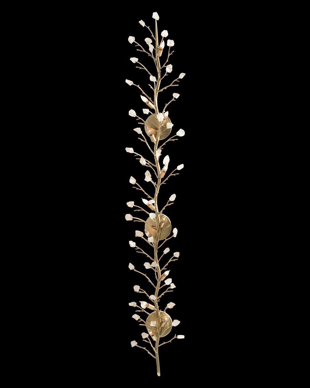 Budding Quartz  Wall Sconce- 84" High