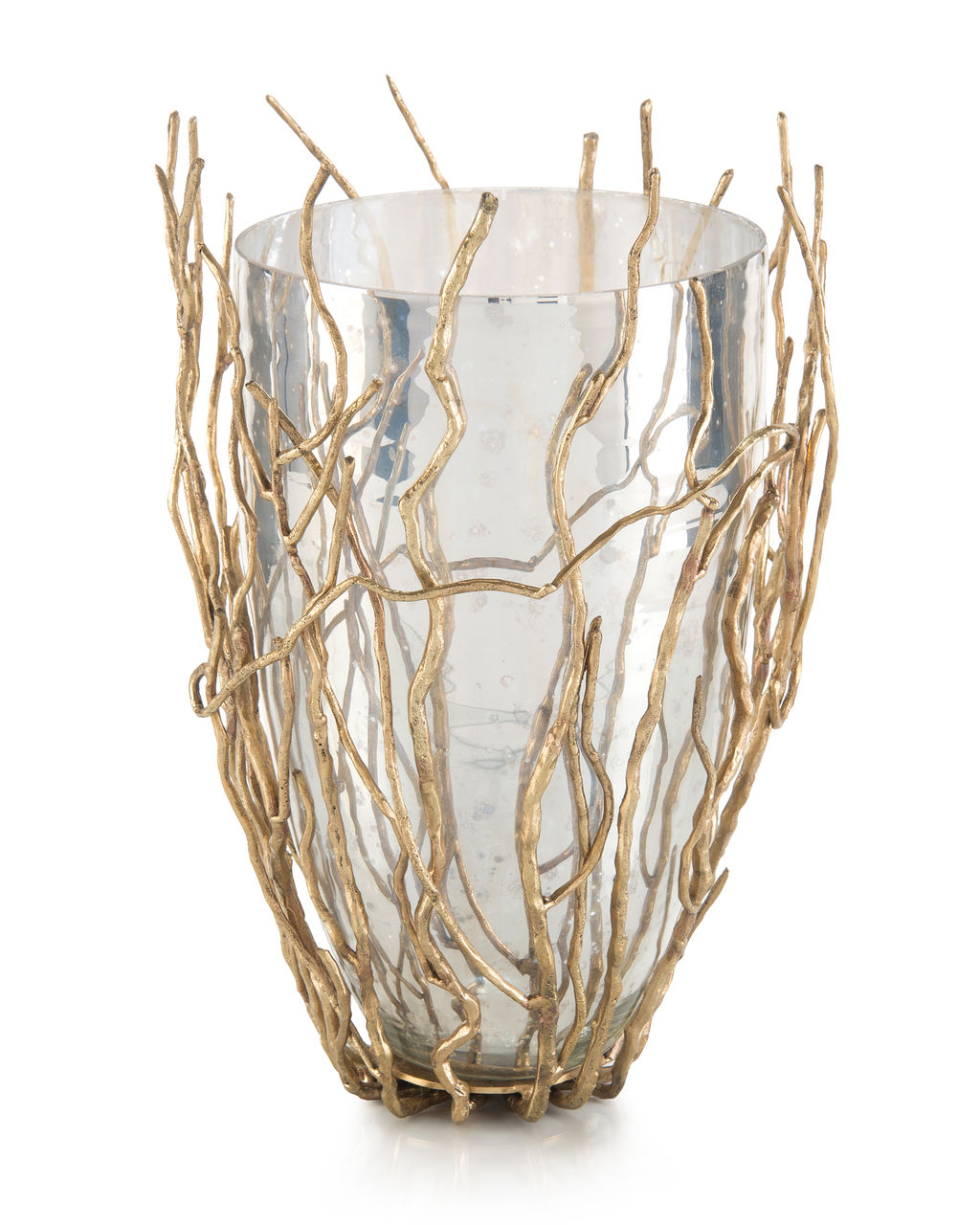 Silvered Glass Vase
