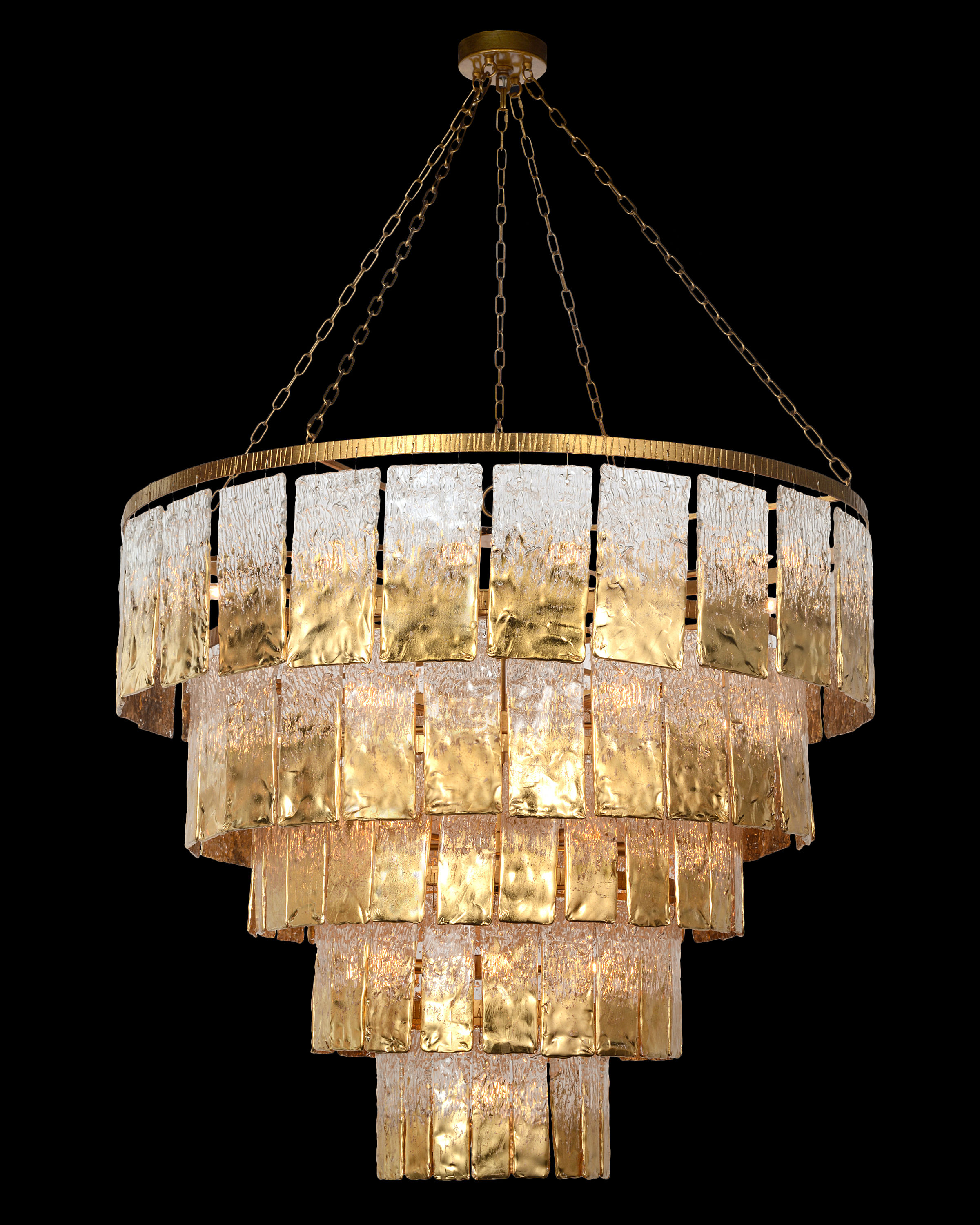 Preview image for Twilight Twenty-Four-Light Slumped Glass Chandelier