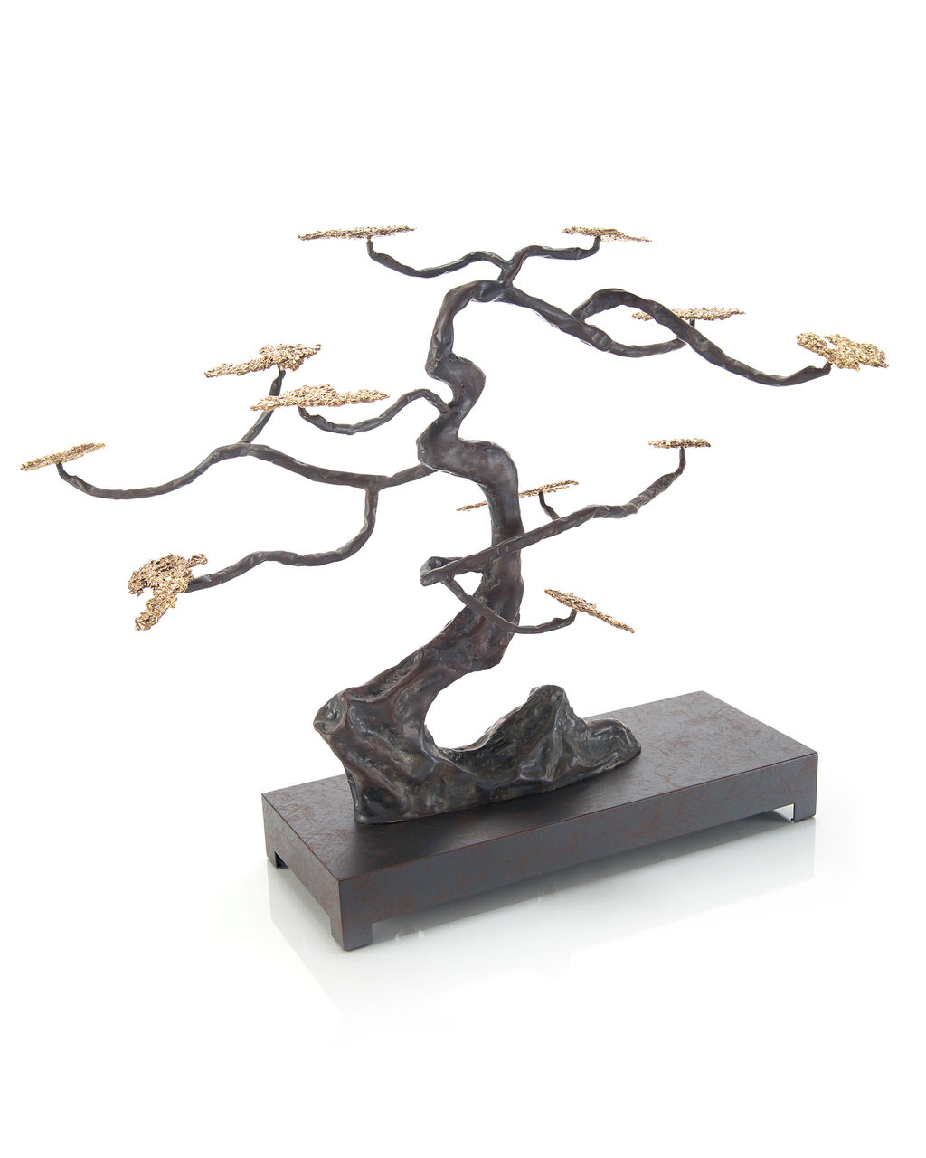 Windswept Sculpture In Antique Brass