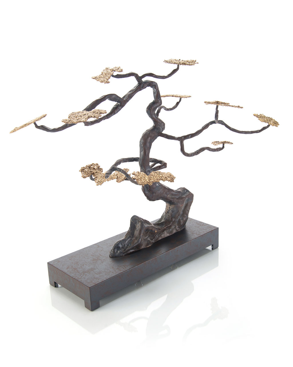 Windswept Sculpture In Antique Brass