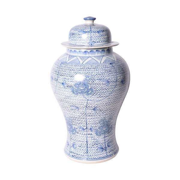 B&W Chain Temple Jar Large