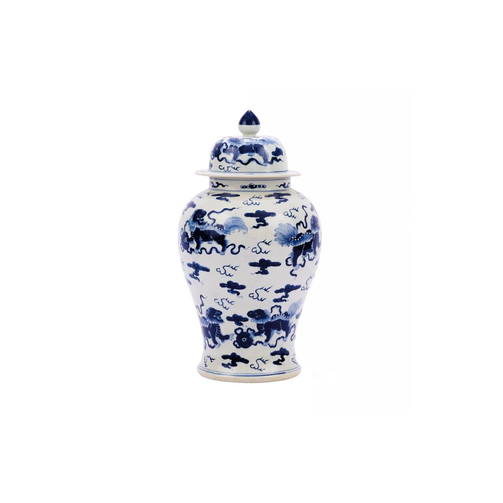 Preview image for B&W Foo Dog Temple Jar