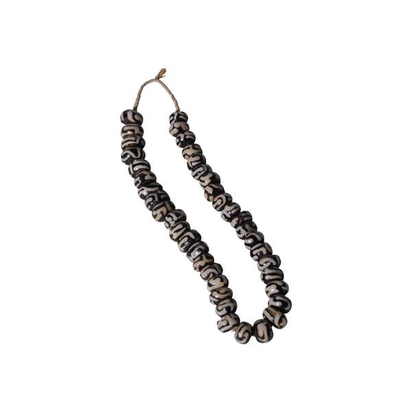 Batik Bone Bead Swirls Per String