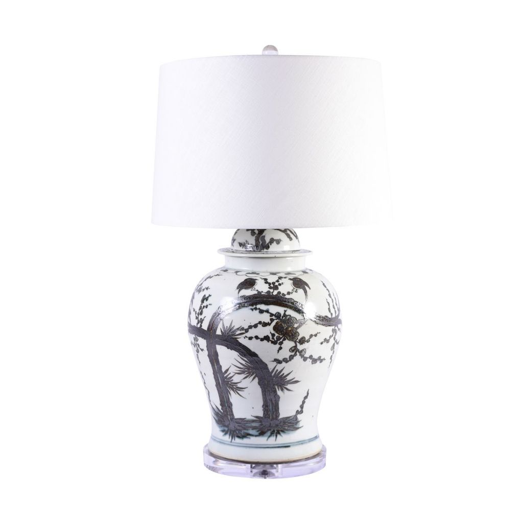 Preview image for Blue And White Bamboo Temple Jar Lamp