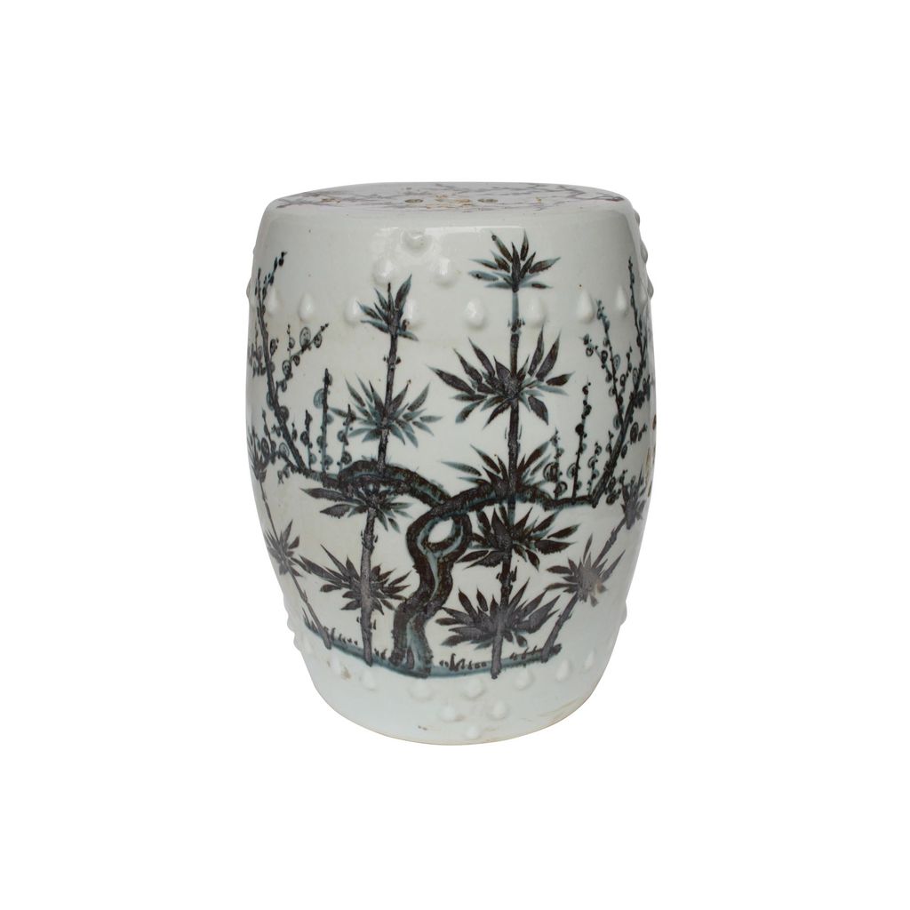 Blue And White Porcelain Garden Stool Magpie On Treetop