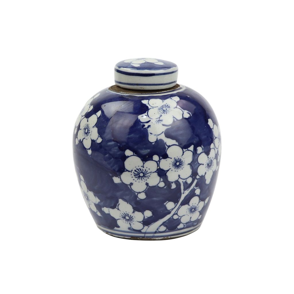 Preview image for Blue And White Tiny Lid Mini Jar Blue Plum Petal