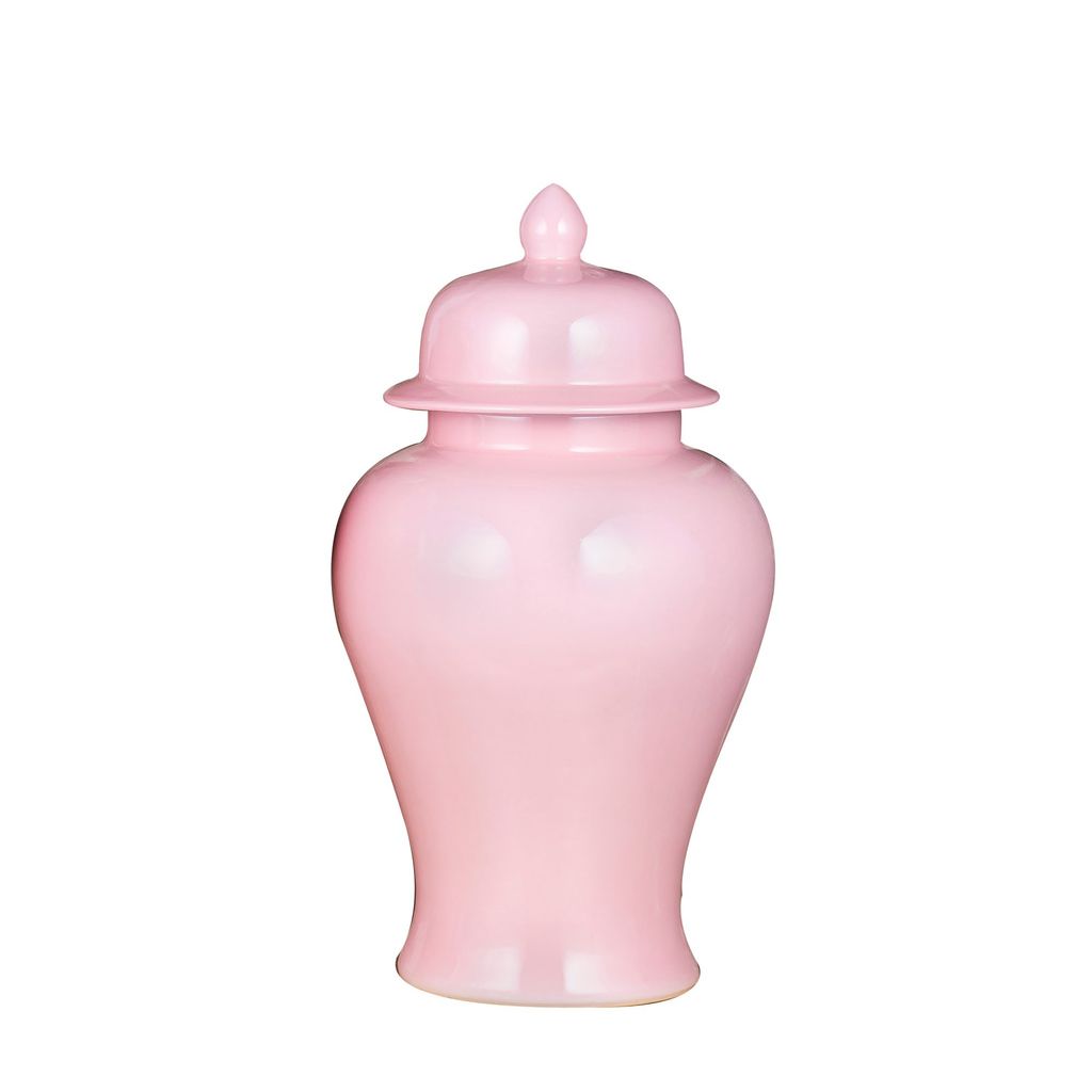 Blush Pink Porcelain Temple Jar Small