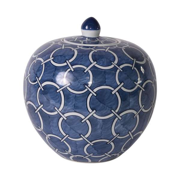 Indigo Blue Ginger Jar
