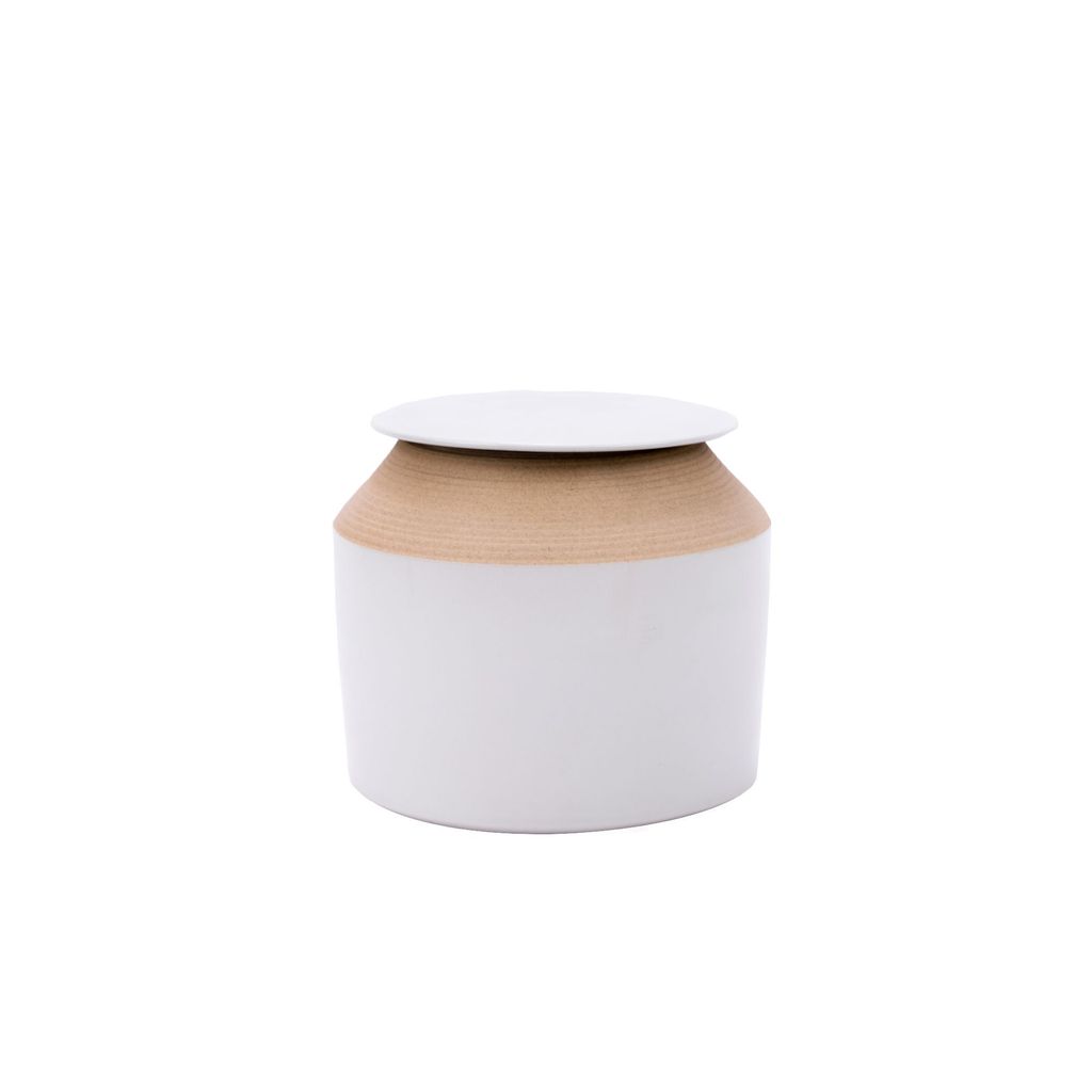 Matte White Lidded Jar - Small