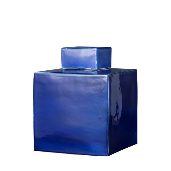 Square Tea Jar Small - Navy Blue