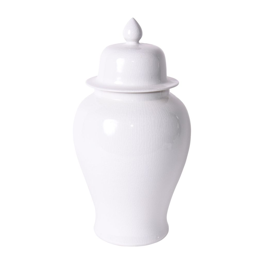 Preview image for Temple Jar White Crackle - M
