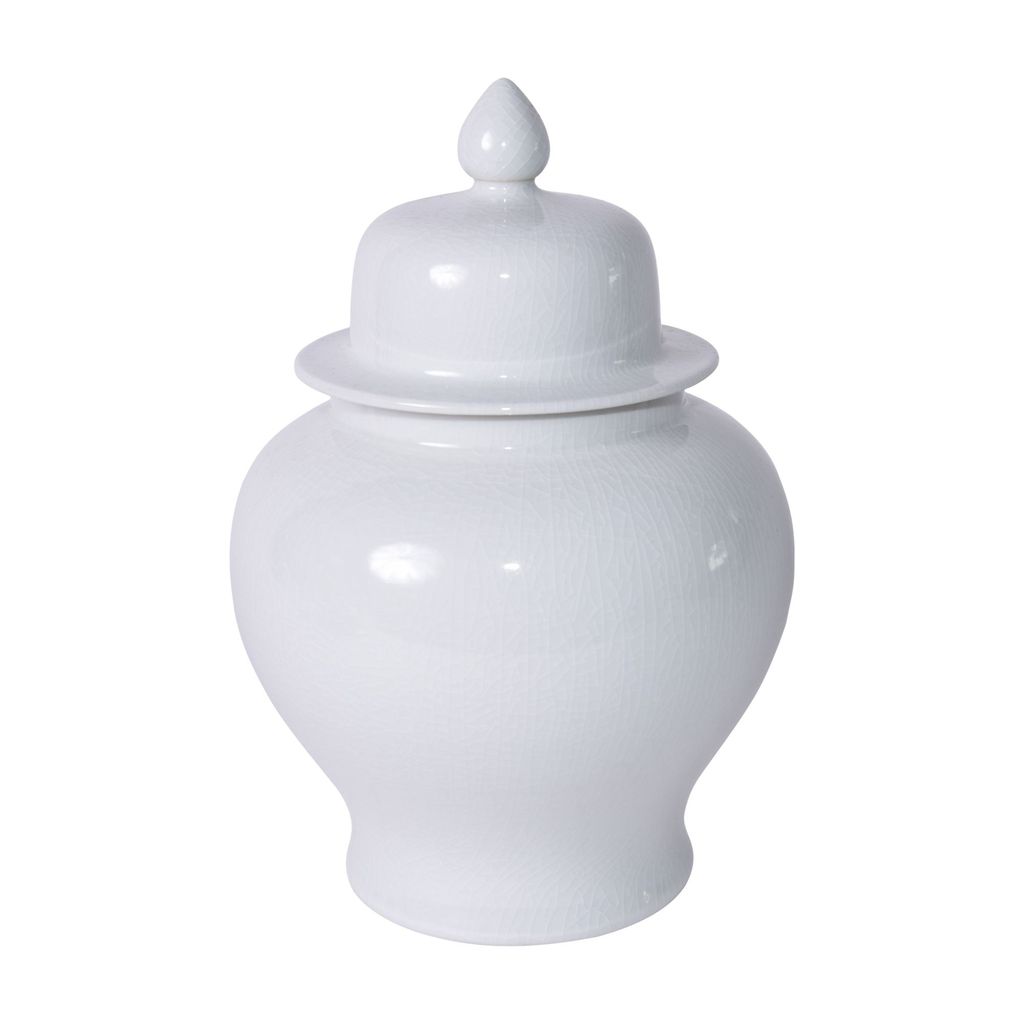 Preview image for Temple Jar White Crackle - S