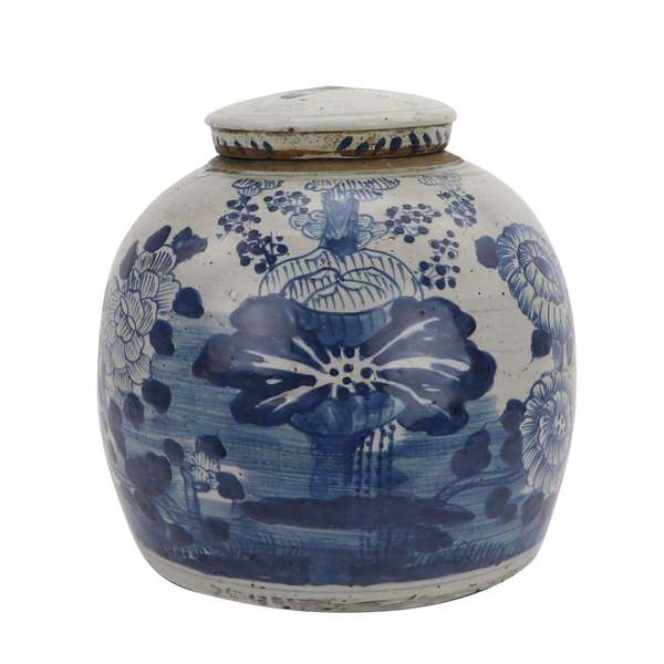 Vintage Ming Jar Four Season Plants - Large