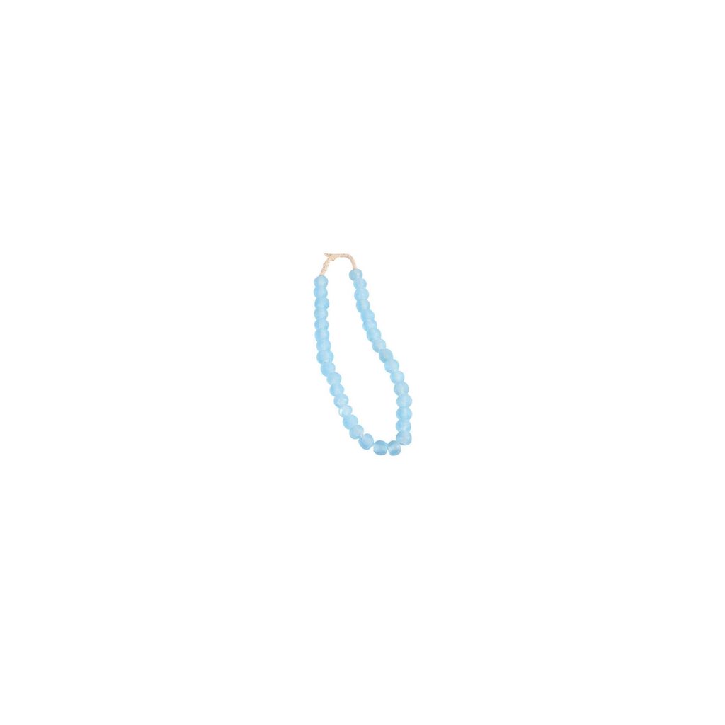 Vintage Sea Glass Beads 0.75 Dia - Aqua Blue