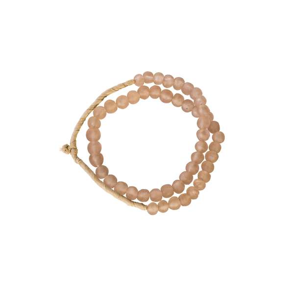 Vintage Sea Glass Beads 1.25 Dia - Blush Pink