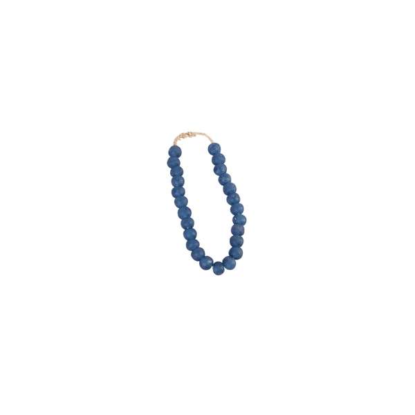 Vintage Sea Glass Beads 1.25 Dia - Indigo Blue
