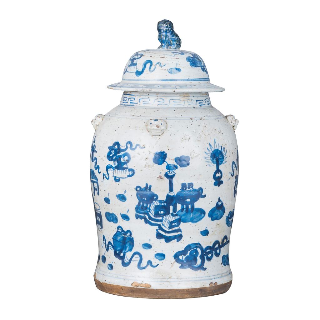 Vintage Temple Jar Symbol Motif - Large