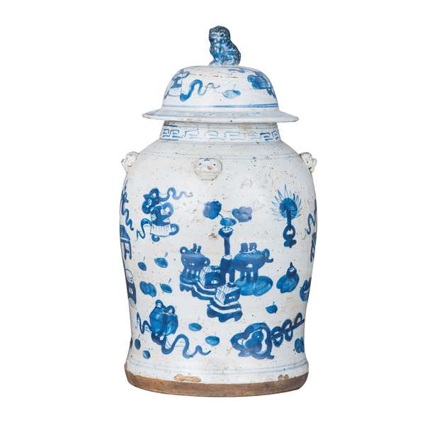 Vintage Temple Jar Symbol Motif - Large