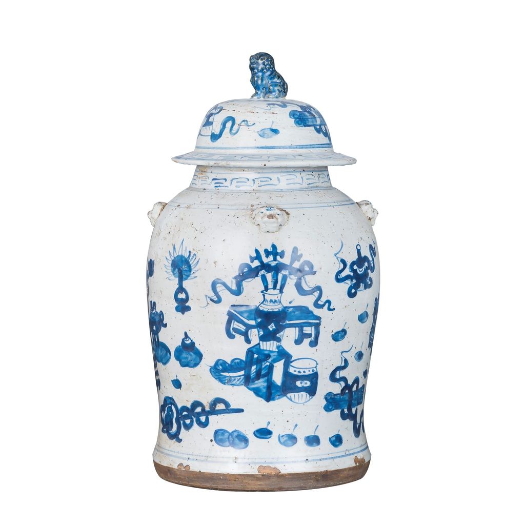 Vintage Temple Jar Symbol Motif - Small