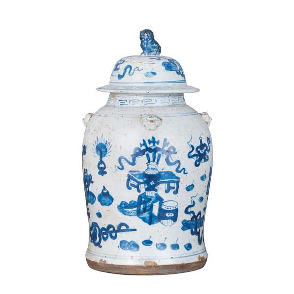 Vintage Temple Jar Symbol Motif - Small