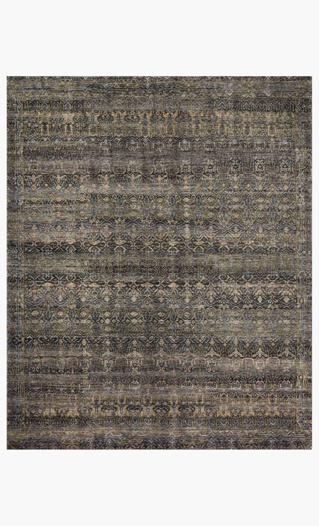 Amm-03 9' X 12' Rug,  Charcoal / Lagoon