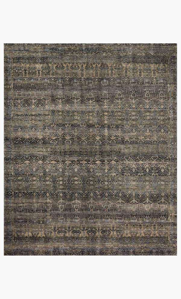 Amm-03 9' X 12' Rug,  Charcoal / Lagoon