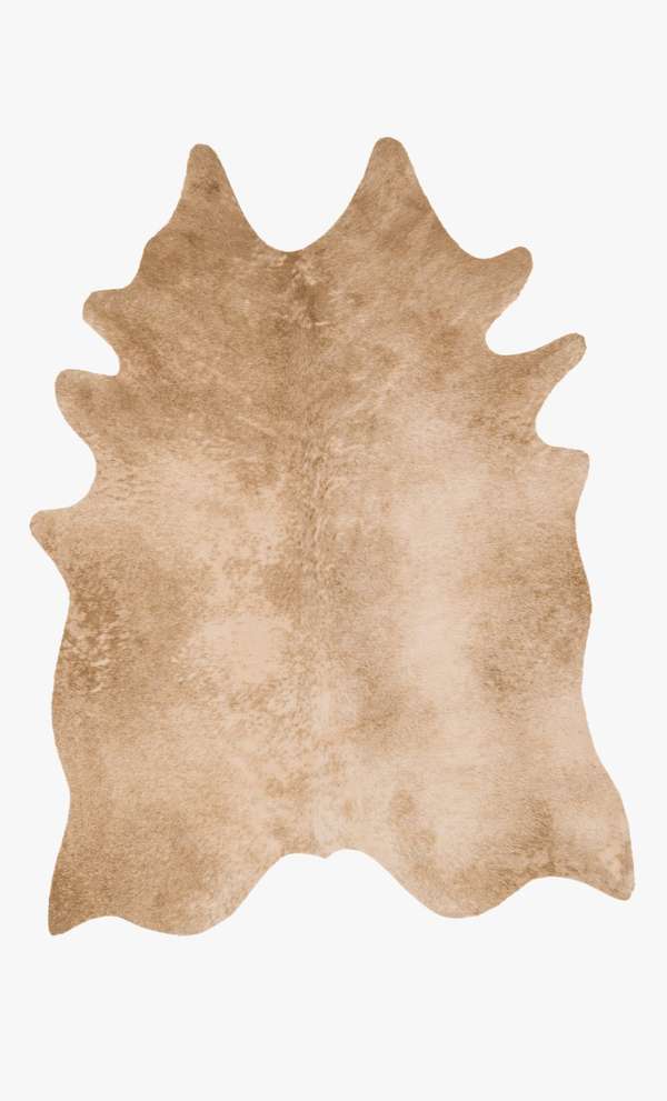 Faux Hair on Hide Rug Tan