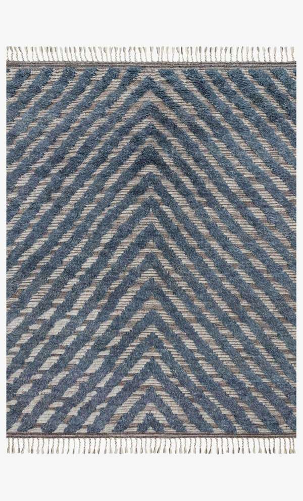 Kf-06 5' 6" X 8' 6" Rug,  Blue / Pewter