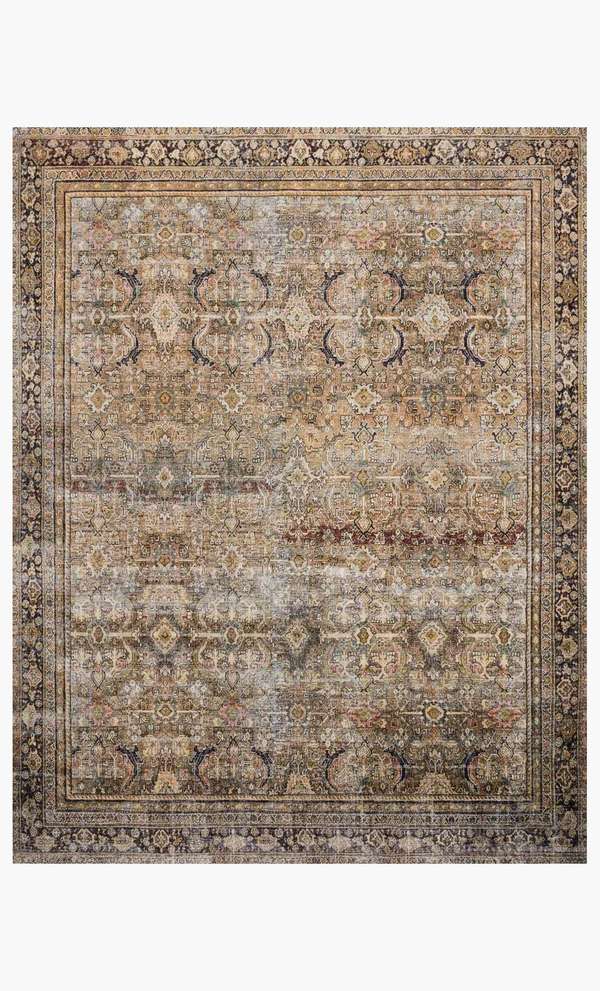 Lay-03 2' 6" X 7' 6" Rug,  Olive / Charcoal