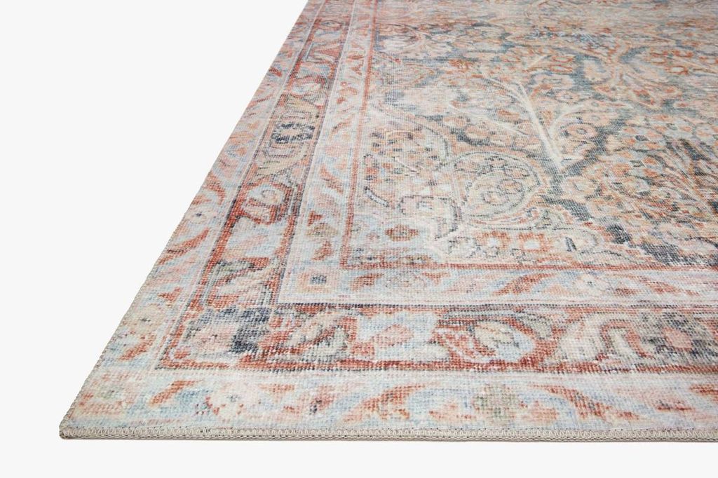 2' 6" X 7' 6" Rug,  Ocean / Apricot